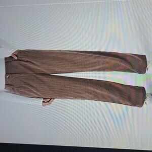 LARGE    HALARA CORDUROY PLICATED CASUAL PANTS